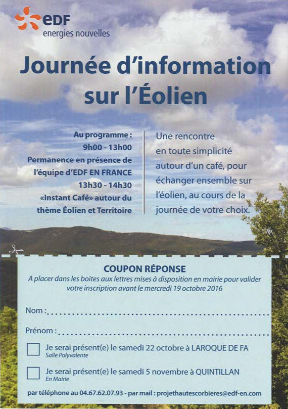 EDF-EN Journée d'Information sur l'éolien