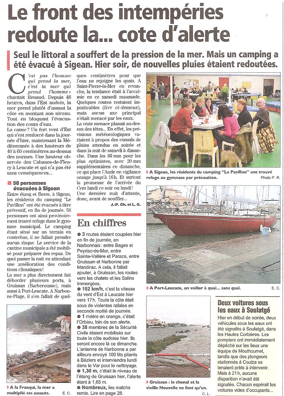 Côte d'alerte, Décembre 2014