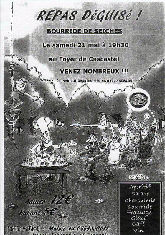 Repas déguisé Samedi 21 Mai 2016