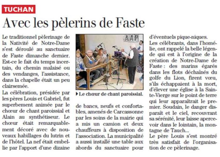 Pélerinage Faste 2016