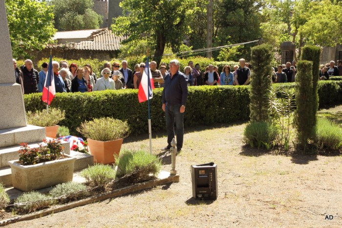 Cascastel 8 Mai 2017, minute de silence
